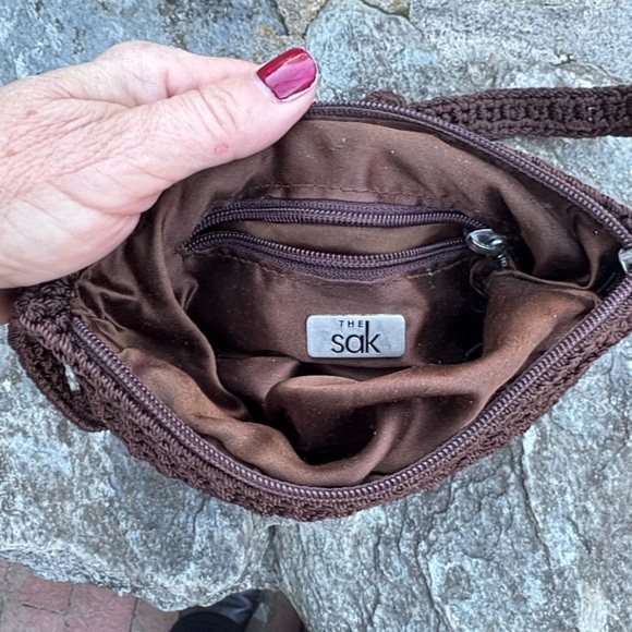 The Sak Dark Brown Crochet shoulder bag new without tags - Picture 4 of 8